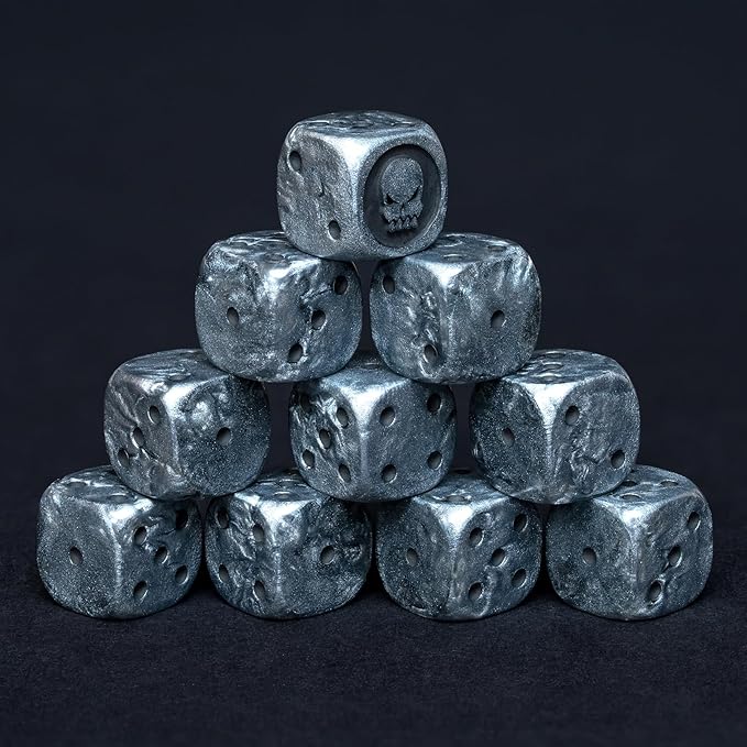 D6 Dice Set – 10× Six-Sided Resin Dice - Image 2