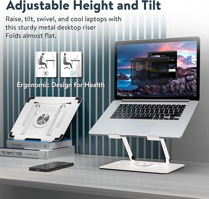 Uncaged Ergonomics Swivel Laptop Stand - Image 4