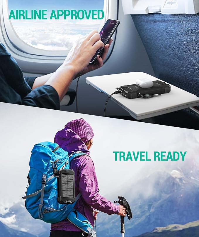 BLAVOR Solar Charger Power Bank 10, Portable Wireless Charger, 20W Fast - Image 8