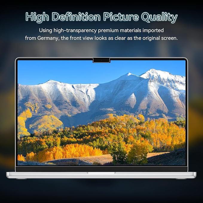 360° Privacy Screen for MacBook Pro 14 Inch, 4 Way Privacy Anti Glare Blue - Image 5