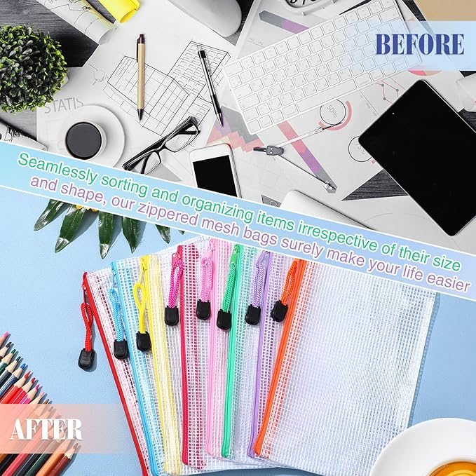 Jetec 32 Pcs Mesh Zipper Bags Toy Storage Bikini Organizer Bag Bolsas Para - Image 6