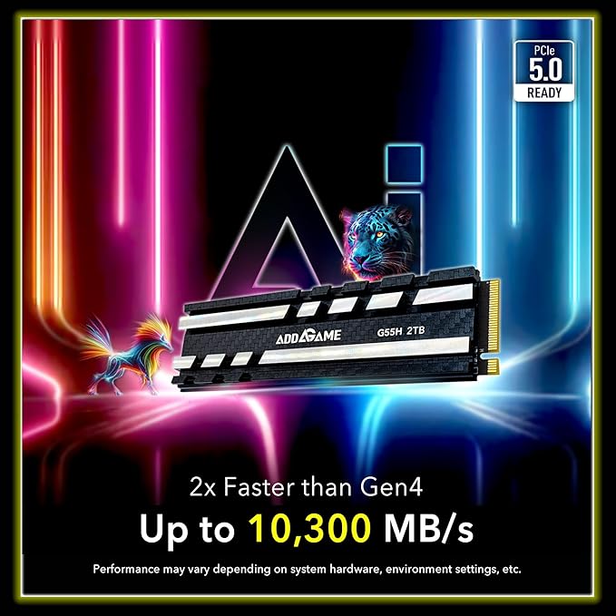 Addlink G55H 2TB PCIe 5.0 Gen5 NVMe M.2 SSD - Image 2
