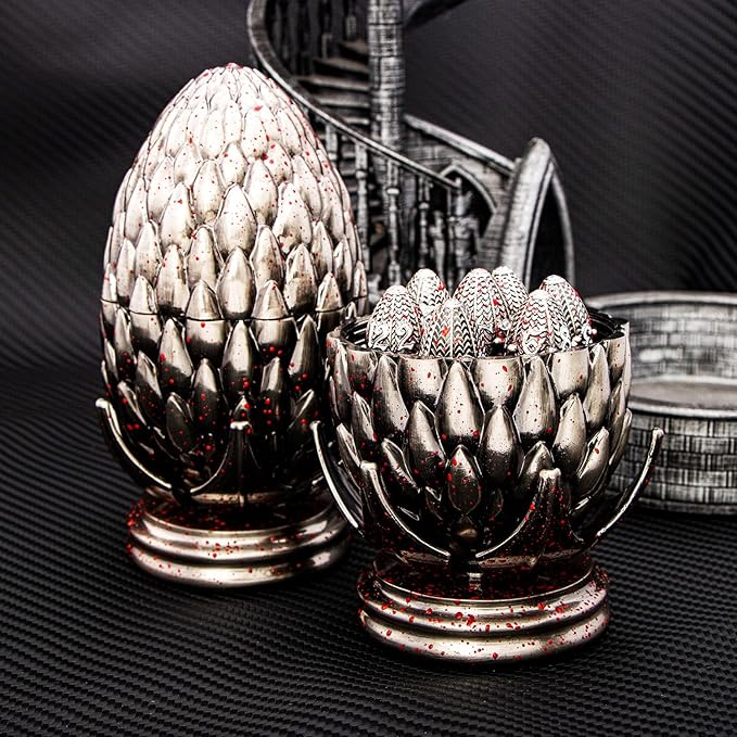 ARUOHHA DND Metal Dice Blood Splatter Dragon Egg Dice - Image 3