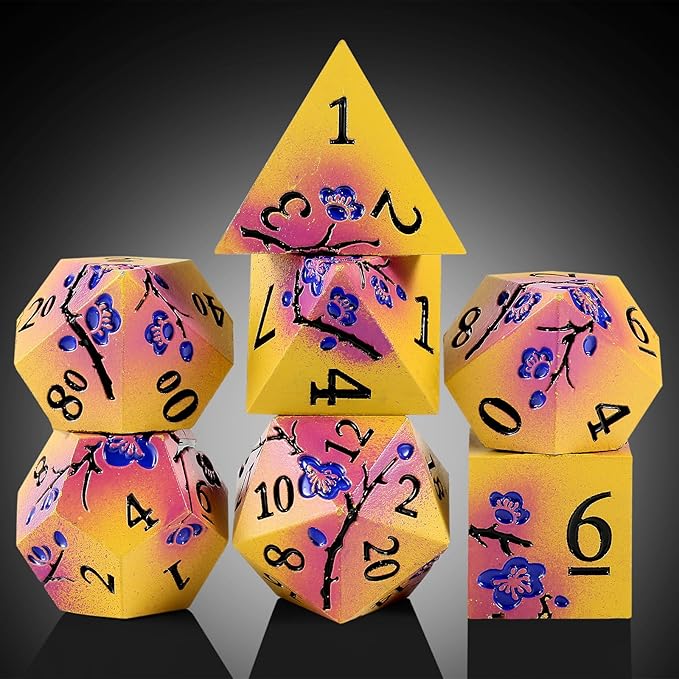 DNDND Flowers Metal Dice - Image 2