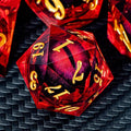 ARUOHHA DND Dragon Eye Dice Liquid Core Red Resin Sharp Edged Dice by ARUOHHA
