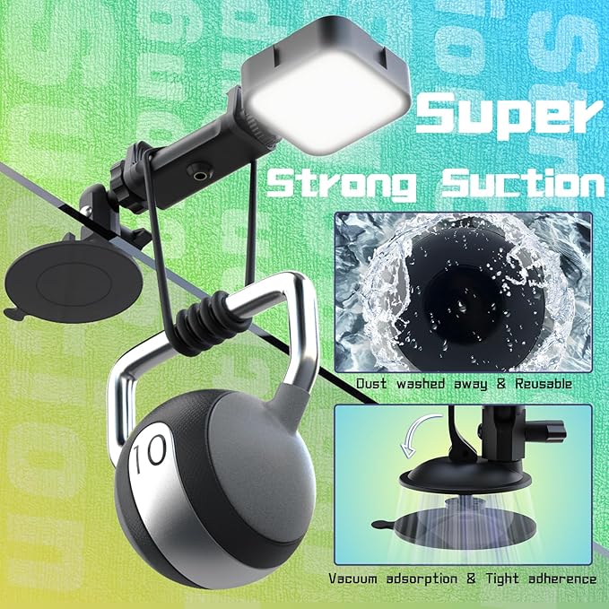 Suction Cup Phone Mount with Rechargeable Light, Mirror Phone Holder with Light - Image 3