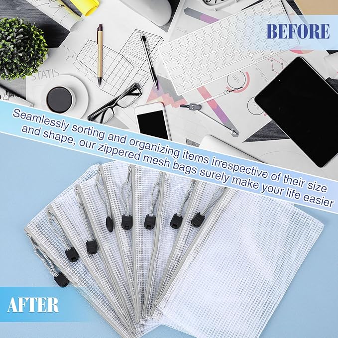 Jetec 32 Pcs Mesh Zipper Bags Toy Storage Bikini Organizer Bag Bolsas Para - Image 6
