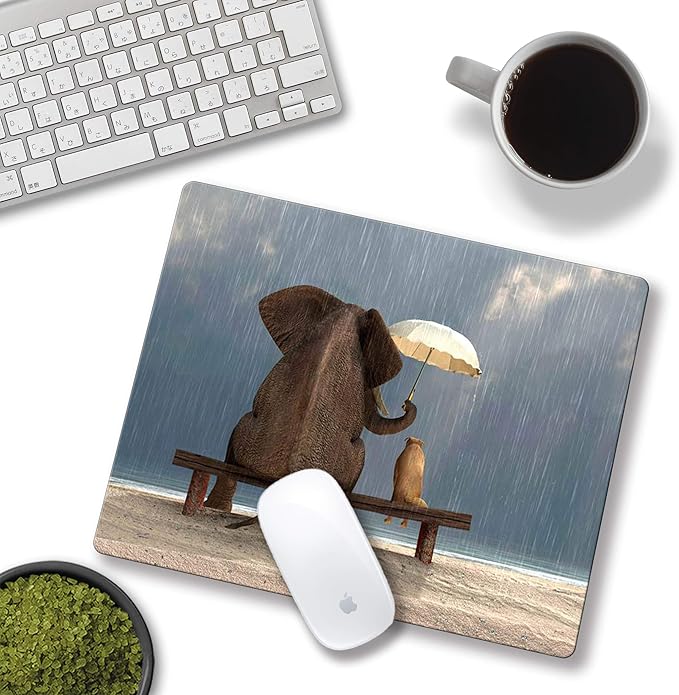 Elephant and Dog Mouse pad Personalized Computer Mouse Pads Office Decoration - Image 7