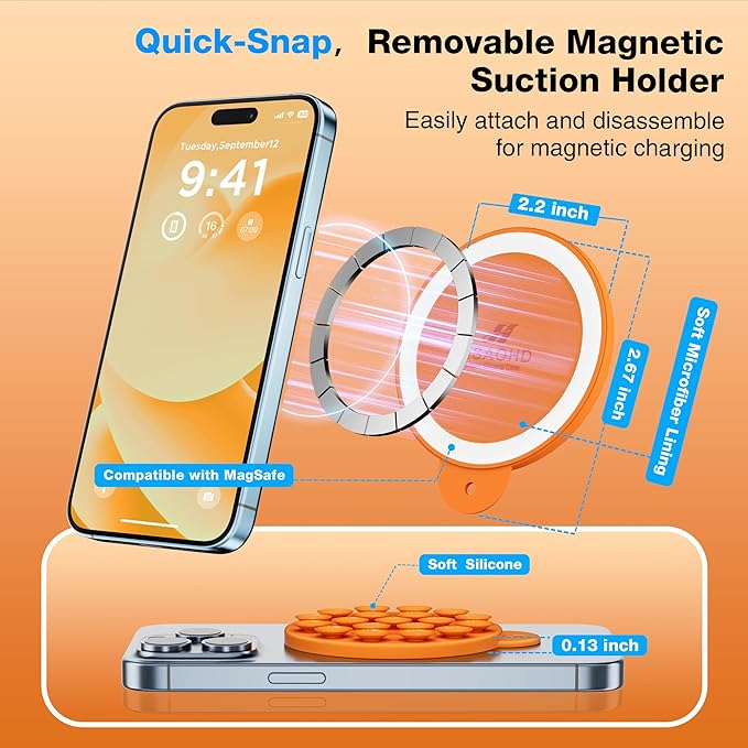Magnetic Suction Cup Phone Mount - Image 3