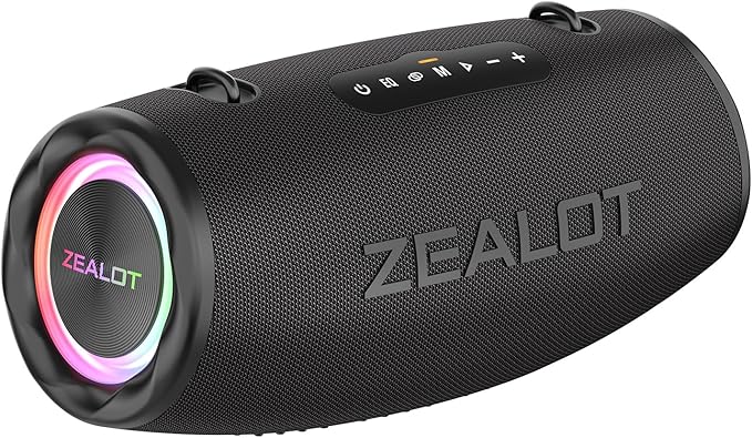 ZEALOT 80W Portable Bluetooth Speaker, Stereo Sound by ZEALOTNeverStop