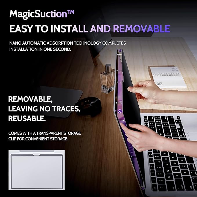Privacy Screen for MacBook Pro 13 In & MacBook Air 13 Inch, MagicSuction™ - Image 2