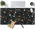 Cute Dark Floral Desk Mat Vintage Flowers Plant Mouse Pad XXL Large Extended by TENG+DA+QING