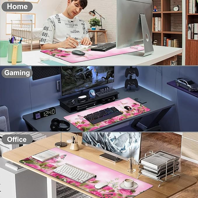 Mouse Pad, Large Pink Roses - Image 7