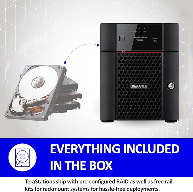 BUFFALO TeraStation 3430DN 4-Bay 4TB Desktop Small-Med Business NAS w/Hard - Image 4