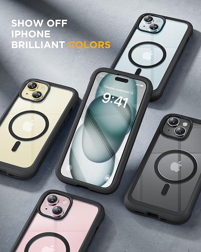Miracase Glass Series for iPhone 15 Case Full-Body Magnetic Bumper Case - Image 7