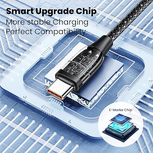 100W USB C Multi Charging Cable, USAMS 4FT 5-in-1 5A Fast Sync Charger Adapter - Image 6