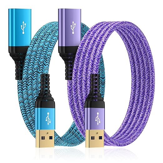USB Extension Cable 10 FT, PlayStation, Hard Drive, Flash Drive by HomeTravelChargerAccessory