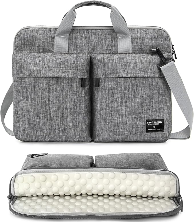 KINGSLONG 15.6 inch Laptop Shoulder Bag, Slim Shockproof Computer Sleeve by KINGSLONG