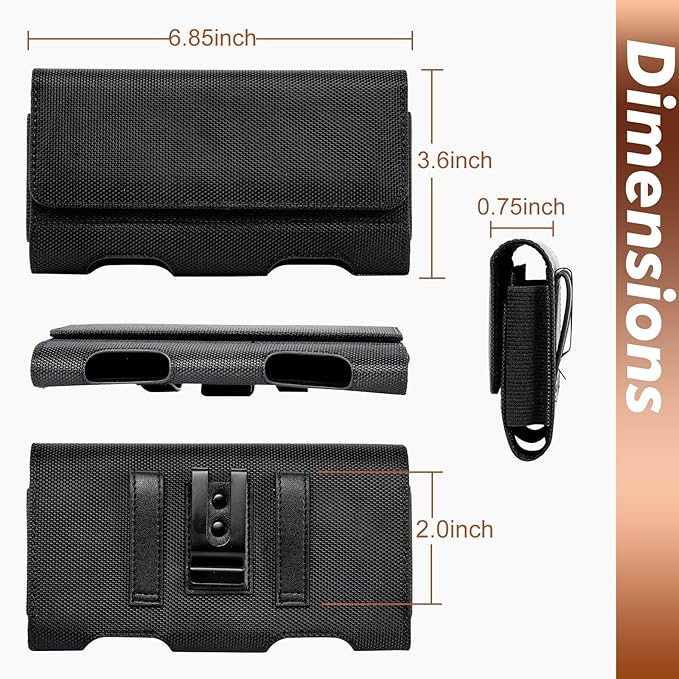 BECPLT for Galaxy S24 Ultra S23 Ultra S22 Ultra S21 Ultra Nylon Belt Holster - Image 5