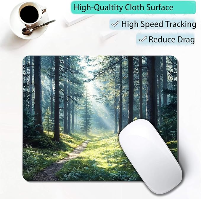 Aesthetic Natural Forest Custom Mouse Pad - Image 3