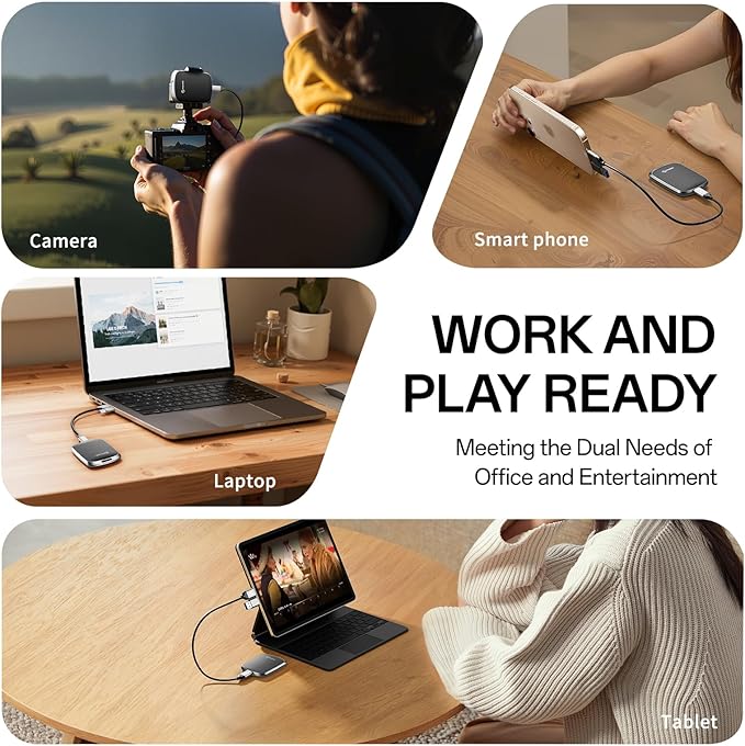 PHIXERO P5PLUS Portable SSD 512GB Up to 550MB/s, USB 3.2 Gen 2 External Solid - Image 5