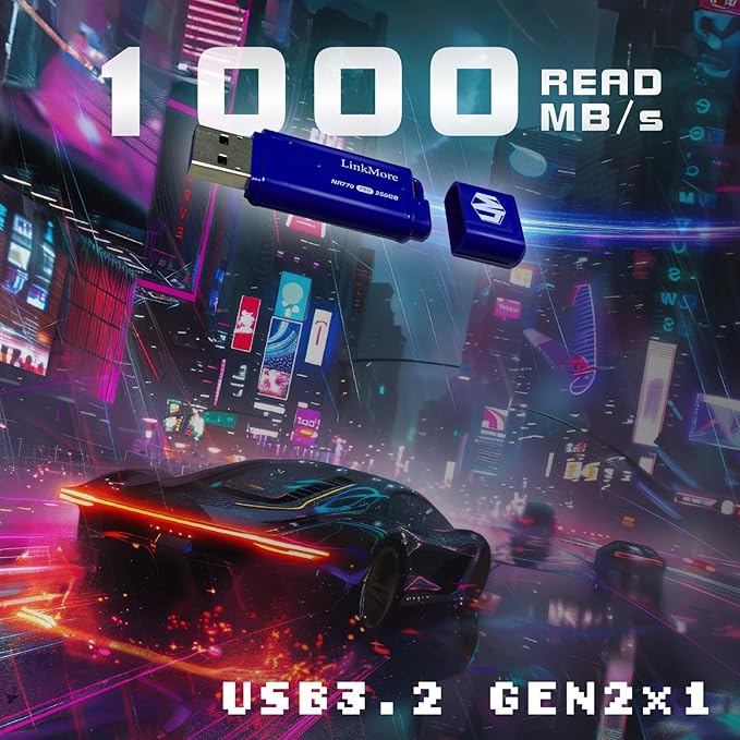 LinkMore NR770 250GB USB 3.2 Gen2 Flash Drive, Read Speed up to 1000MB/s - Image 4