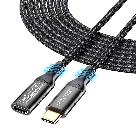 USB C Extension Cable 10ft, usb c female to usb c male cable long, usc to usc by HOTUTUKI