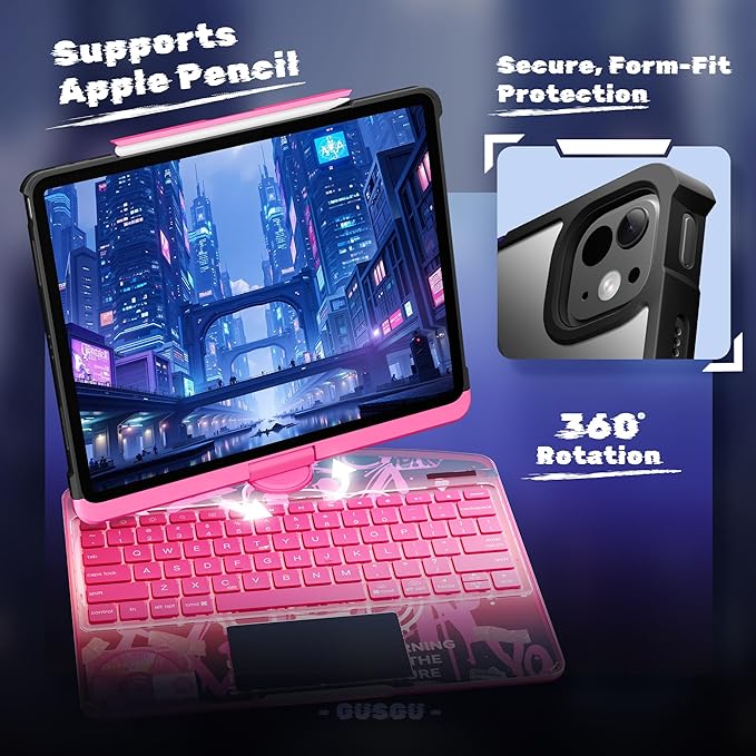 KITONE Transparent Case with Wireless Keyboard - Image 3