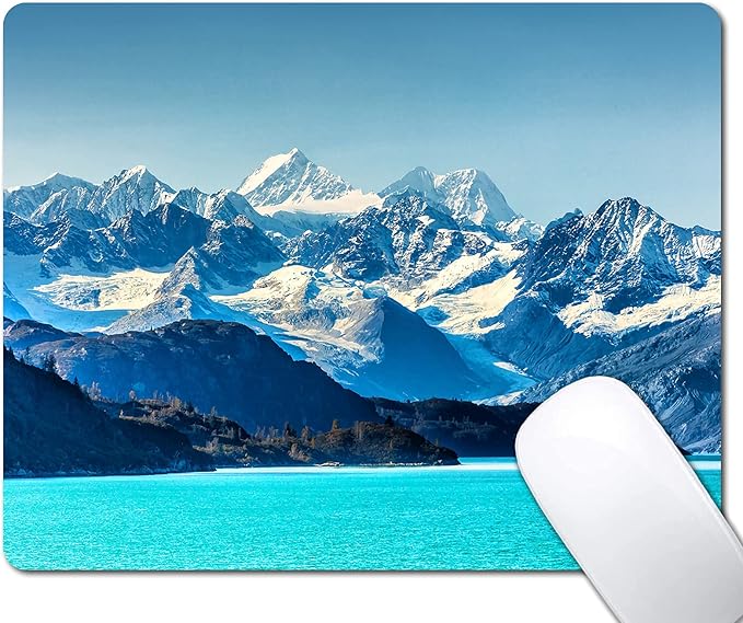 Snow Mountain Mouse Pad, Scenic Lake Mousepad by EASTSMOOTH