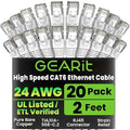 GearIT Cat 6 Ethernet Cable Cat6 Network Patch, Snagless Cord, Internet by GEARit