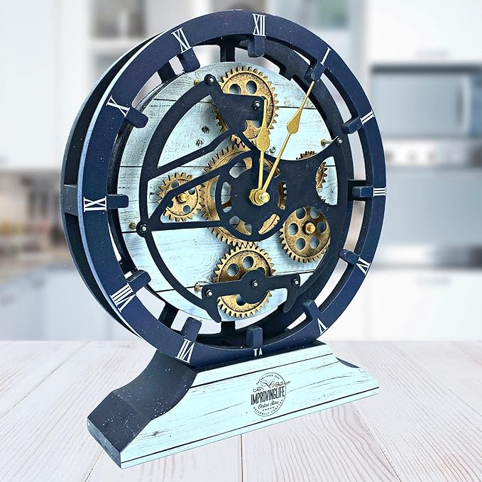 The Gears Clock Desk Clock 10 inches - Image 4