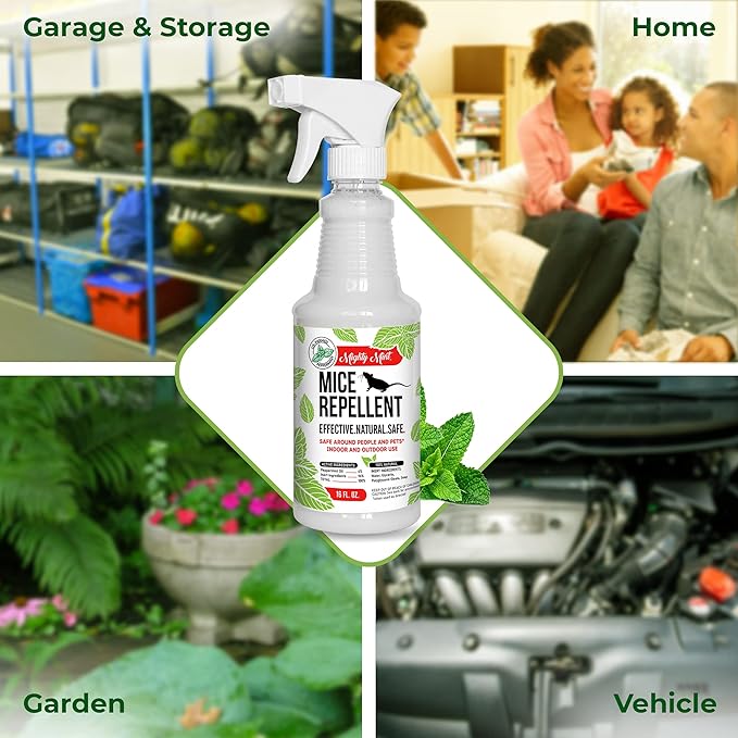 Mighty Mint Peppermint Oil Mouse Repellent Spray – Natural Indoor & Outdoor - Image 3