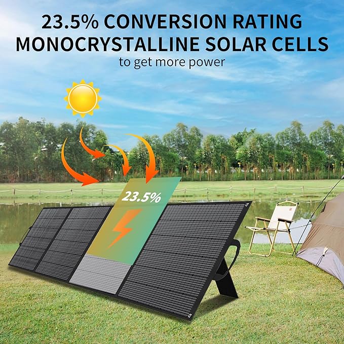 400W Portable Solar Panel for Power Station Generator, 400 Watt Foldable Solar - Image 6