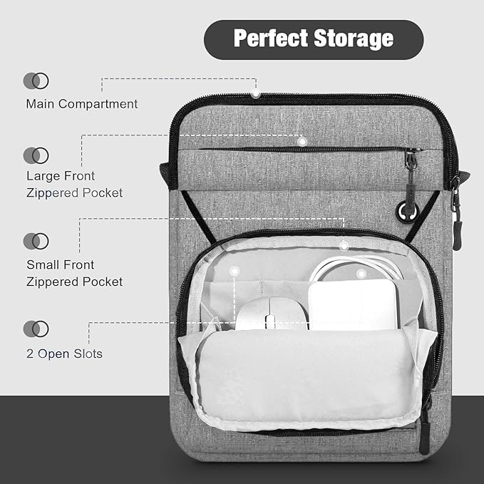 MoKo 9-11 Inch Tablet Sleeve Bag, Fits 11 inch iPad Air M3, iPad A16 2025 - Image 6