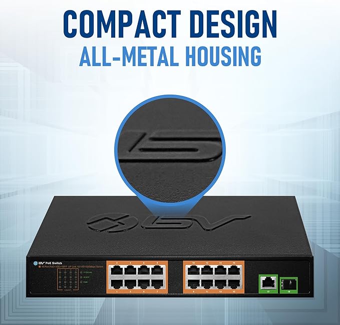 BV-Tech 18 Ports Long Range PoE+ Switch - Image 4