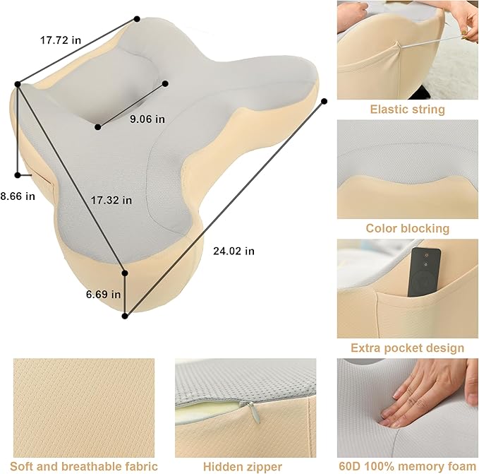 XWZO Laptop Lap Desk with Cushion, Ergonomic Wrist Rest Home Office Laptop Desk - Image 5