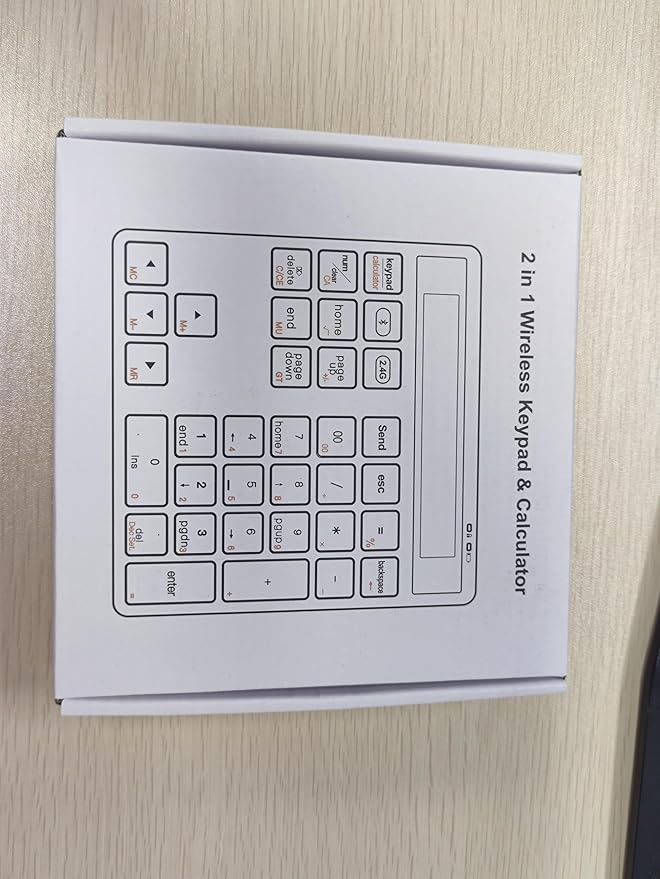 2-in-1 Wireless Number Pad & Calculator, 34-Key Portable Number Pad - Image 10