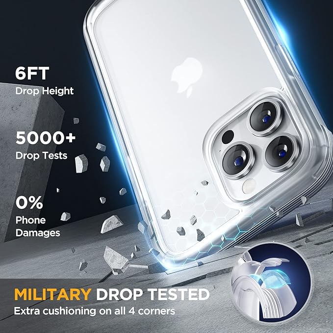 Miracase Glass Case for iPhone 13 Pro Max 6.7 inch, Upgrade Full-Body Clear - Image 5
