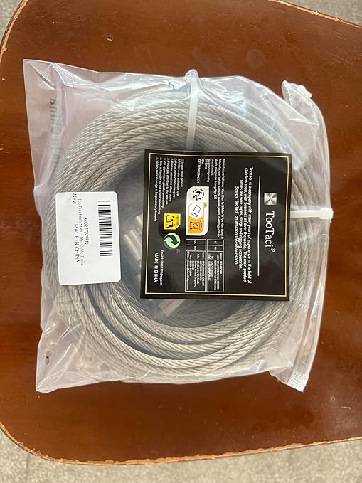 TooTaci 3/16" Stainless Steel Cable, 100ft Wire Rope - Image 8