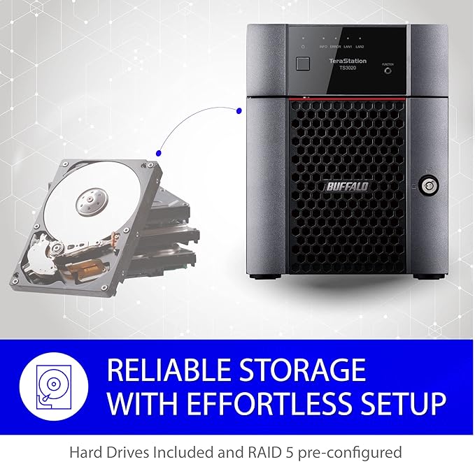 BUFFALO TeraStation 3420DN 4-Bay SMB 8TB Desktop NAS w/Hard Drives Included - Image 8