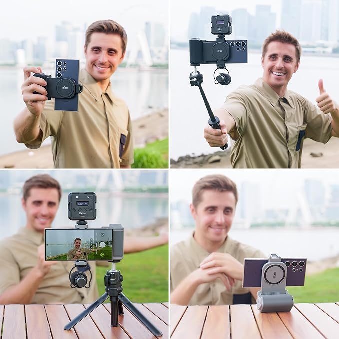 KIWIFOTOS Universal Phone Camera Grip Phone Tripod Mount - Image 7