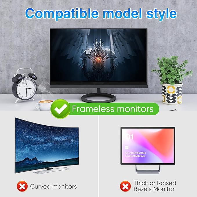 Magnetic Computer Privacy Screen, 27 Inch Removable Hanging Shield - Image 4
