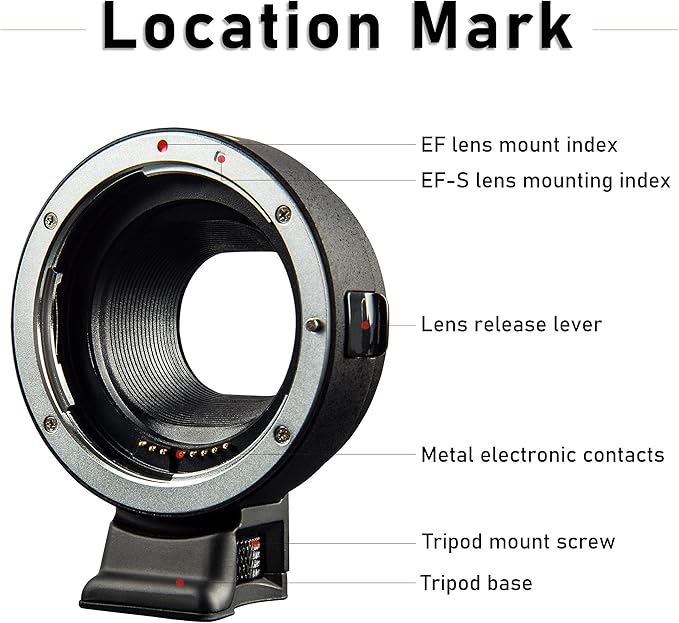 VILTROX EF-EOS M Mount Camera Adapter, Autofocus Lens Converter Ring, EF-M Lens - Image 3