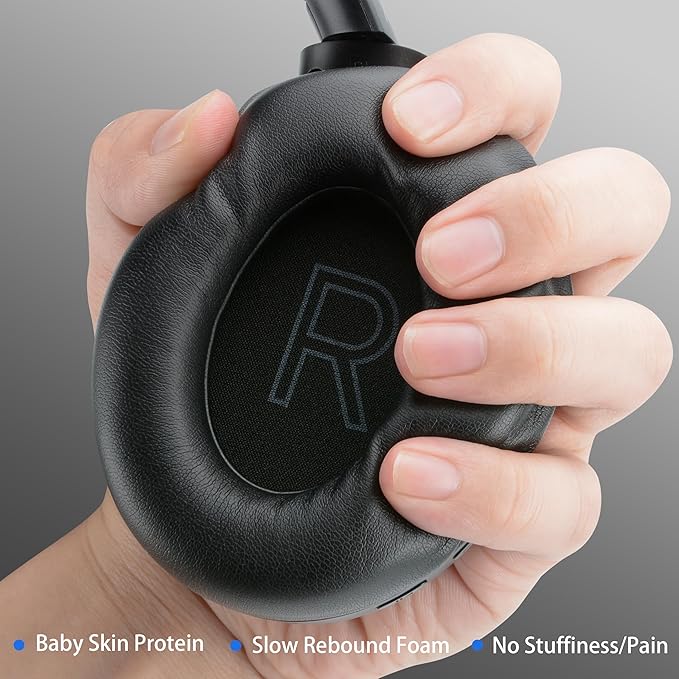 Riwbox Hybrid Active Noise Cancelling Headphones, Wireless Bluetooth Headset - Image 5