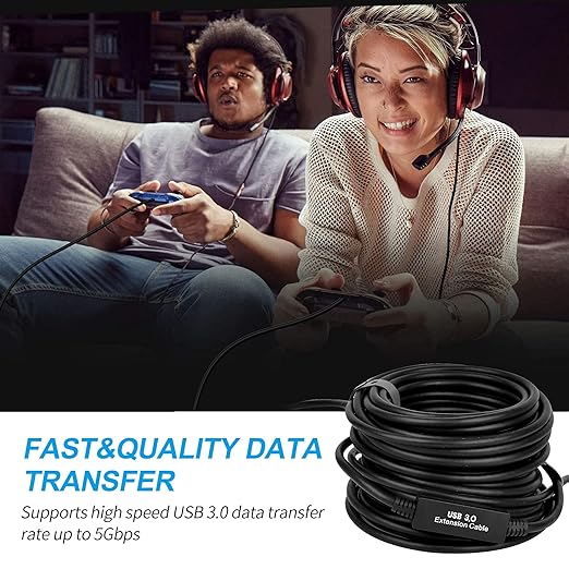 50FT USB 3.0 Active Extension Cable, USB Extension Cord A/M to A/F - Image 5