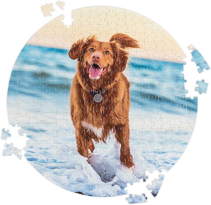 Easycosy Custom Pet Photo Round Puzzles 68/120/195 Pieces by Easycosy