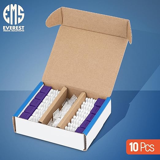 Everest 90° Angled RJ45 Cat6 Keystone Jacks 10-Pack in Purple - Image 2