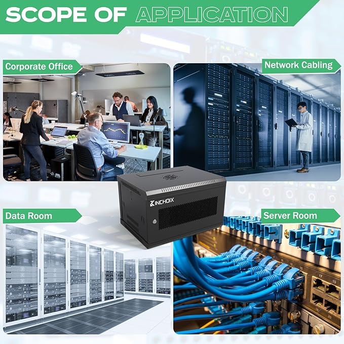 6U Server Cabinet Wall Mount Network Rack Enclosure Cabinet Enclosure - Image 6