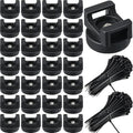 Yookeer 250 Pieces Magnetic Zip Tie Mount Multipurpose Cable Holder Magnets by Yookeer