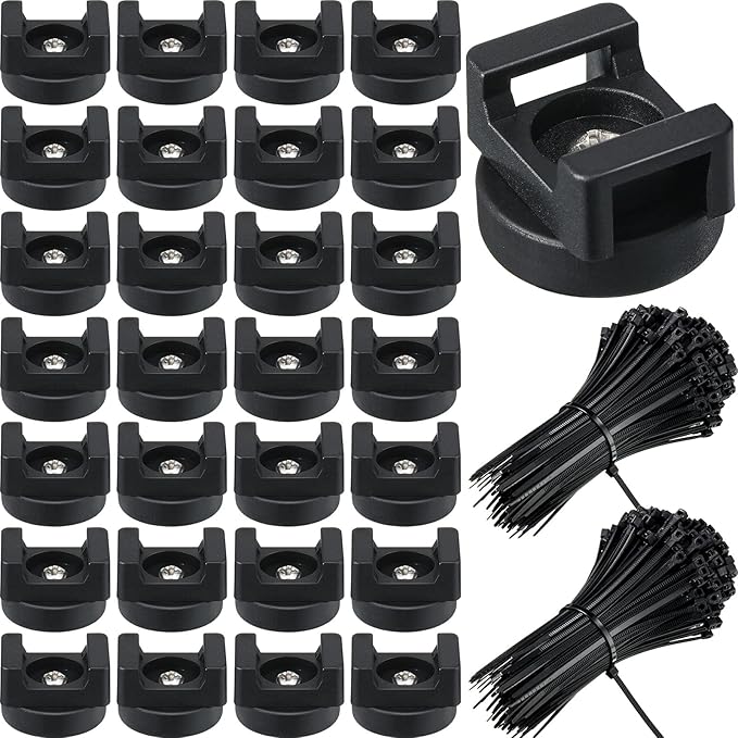 Yookeer 250 Pieces Magnetic Zip Tie Mount Multipurpose Cable Holder Magnets by Yookeer